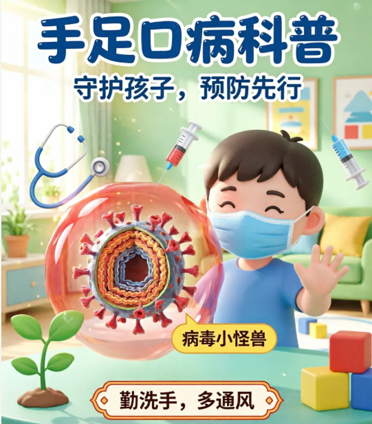 守护儿童健康成长我们一起科学预防“手足口病”