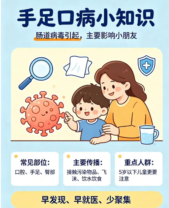 守护儿童健康成长我们一起科学预防“手足口病”